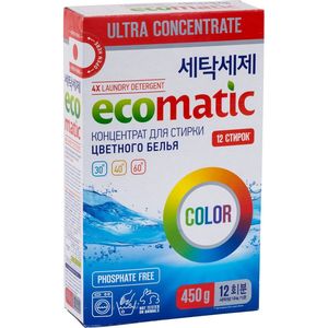 Ecomatic Color Концентрированный стиральный порошок 450г