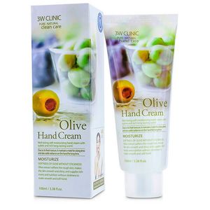 3W Clinic Крем для рук увлажняющий с экстрактом ОЛИВЫ Olive Hand Cream 100мл