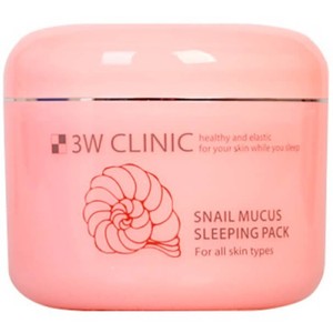 3W Clinic Маска для лица ночная Муцин улитки Snail Mucus Sleeping Pack 100мл