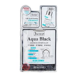 Bergamo Aqua Black Трехэтапная маска для лица выравнивающая тон кожи