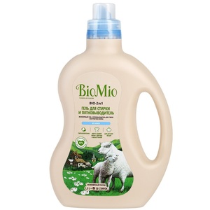 BIOMIO Bio-2in1 Экологичный гель и пятновыводитель для стирки белья 1500мл