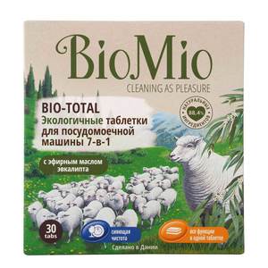BIOMIO BIO-TOTAL таблетки для посудомоечной машины с эфирным маслом эвкалипта 30шт