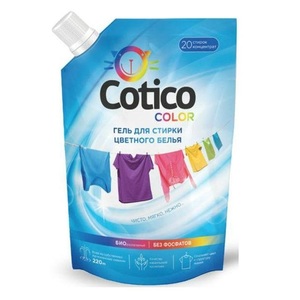Cotico Гель для стирки цветного и линяющего белья дой-пак 1л