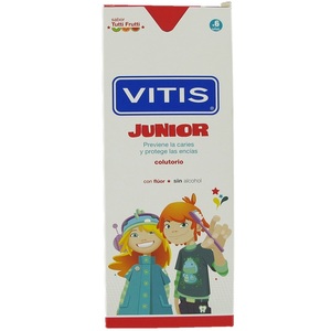 Dentaid Зубная паста-гель VITIS junior детская, от 6 лет, со фтором 1450ppm, вкус тутти-фрутти, 75мл