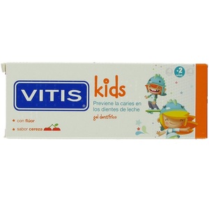 Dentaid Зубная паста-гель VITIS Kids детская, от 2+ лет, со фтором 1000ppm, вкус вишня, 50мл