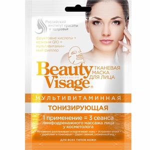 Фитокосметик Beauty Visage Маска для лица тканевая мультивитаминная тонизирующая N1