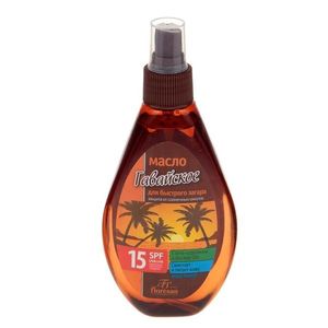 Флоресан Пальмовый рай масло для быстрого загара Гавайское SPF15 160мл