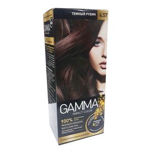 Gamma Perfect Color Стойкая крем-краска для волос 4.57 темный рубин 50г