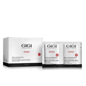 GIGI Acnon Triple acid rapid wipes Салфетки-пилинг трехкислотные 30шт