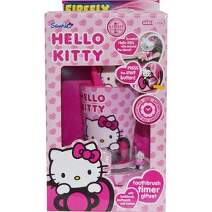 Hello Kitty Timer Gift Set Набор детский: подставка-таймер с игрушкой, стакан, щетка, паста 2-6 лет 75мл