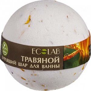 Эколаб Бурлящий шар для ванны Примула и зеленый чай