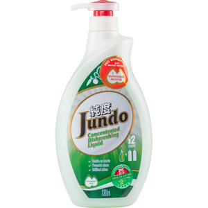 Jundo Эко гель для мытья посуды и детских принадлежностей Green tea with Mint с гиалуроновой к-той концентрат 1л