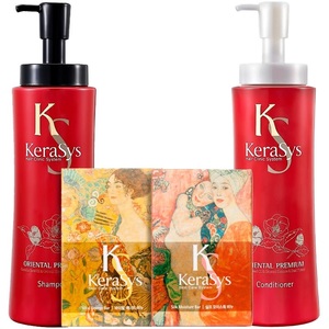 KeraSys Набор Ориентал №1 шампунь 470мл+кондиционер 470мл+мыло 2шт