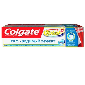 Колгейт Зубная паста TOTAL12 Pro-Видимый эффект 75мл