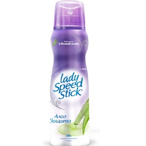 Lady Speed Stick Дезодорант-спрей Алое для чувствительной кожи 150мл