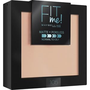 Maybelline пудра FIT ME №105 Натурально-бежевый 9г