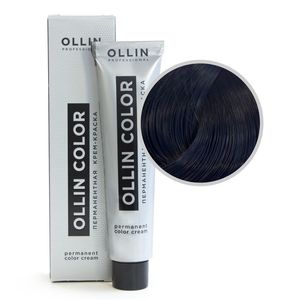 Ollin COLOR 1/0 иссиня-черный Перманентная крем-краска для волос 60мл