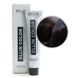 Ollin COLOR 4/0 шатен Перманентная крем-краска для волос 60мл
