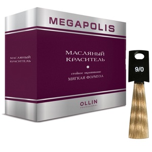 Ollin MEGAPOLIS 9/0 блондин 50мл Безаммиачный масляный краситель для волос