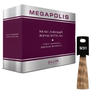 Ollin MEGAPOLIS 9/31 блондин золотисто-пепельный 50мл Безаммиачный масляный краситель для волос