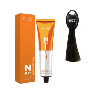 Ollin N-JOY 5/77 светлый шатен интенсивно-коричневый перманентная крем-краска для волос 100мл