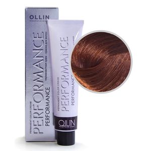 Ollin PERFORMANCE 6/4 темно-русый медный Перманентная крем-краска для волос 60мл