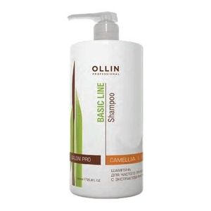 Ollin Professional BASIC LINE Шампунь для частого применения с экстрактом листьев камелии 750мл