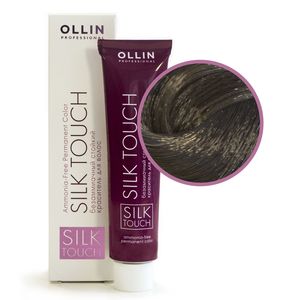 Ollin SILK TOUCH 5/1 светлый шатен пепельный Безаммиачный стойкий краситель для волос 60мл