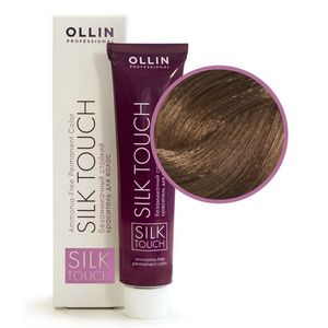 Ollin SILK TOUCH 8/72 светло-русый коричнево-фиолетовый Безаммиачный стойкий краситель для волос 60мл