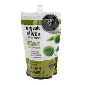 Organic shop шампунь восстановление с органическим маслом оливы и экстрактом цветов апельсина 500мл