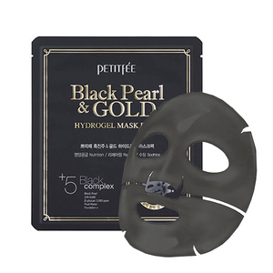 Petitfee Маска для лица гидрогелевая BLACK PEARL & GOLD HYDROGEL MASK PACK 1 шт