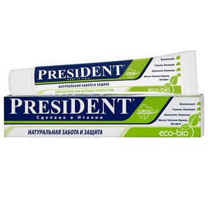 Президент Eco-bio зубная паста 50мл N1 туба