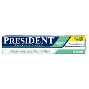 Президент Garant Крем для фиксации зубных протезов с мятным вкусом 20г