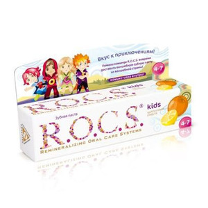 Рокс/Rocs Зубная паста для детей Цитрусовая радуга 45гр