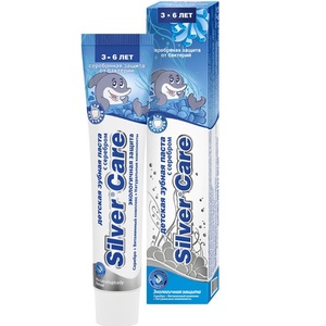 Silver Care зубная паста для мальчиков с фтором 3-6л 50мл