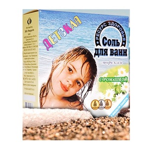 Соль Морская для ванн детская коробка Ромашка 1кг (4 фильтр-пакета)