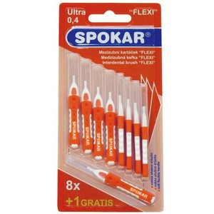 Spokar Flexi 0,4 Интердентальный цилиндрический ершик с гибкой двукомпонентной ручкой 8 + 1 шт