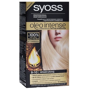 Syoss Oleo Intense Краска для волос 9-10 Яркий блонд 50мл