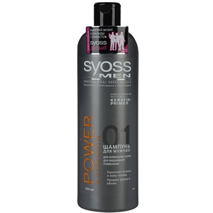 Syoss POWER & STRENGTH Шампунь для мужчин для нормальных волос на каждый день 500мл