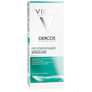 Vichy (Виши) Деркос Шампунь регулирующий для жирных волос 200 мл