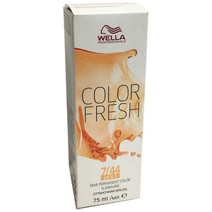 Wella COLOR FRESH Оттеночная краска 7/44 блонд красный интенсивный 75мл