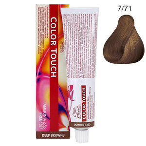 Wella COLOR TOUCH Тонирующая крем-краска без аммиака 7/71 янтарная куница 60мл