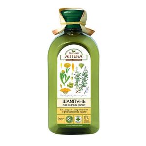Зеленая аптека шампунь Календула/розмариновое масло для жирных волос 350 мл
