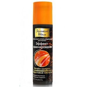 Золотой шелк спрей-кондиционер для волос Эффект ламинирования волос 190 мл