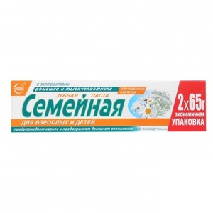 Зубная паста Семейная ромашка и тысячелистник 130гр. Свобода