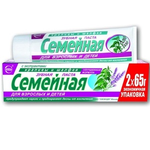 Зубная паста Семейная с экстрактом крапивы и шалфея 130гр. Свобода