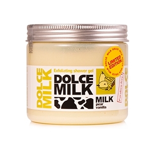 DOLCE MILK Гель-скраб для душа Молоко и грушевый тарт с ванилью