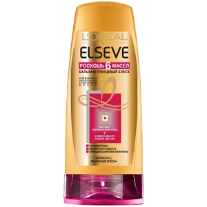 ELSEVE Бальзам для волос "Эльсев, Роскошь 6 масел", глянцевый блеск, для волос, лишенных блеска
