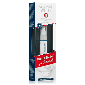 GLOBAL WHITE Отбеливающий гель-карандаш для зубов WHITENING on-the-go