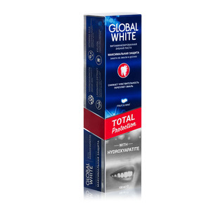 GLOBAL WHITE Витаминизированная зубная паста "Максимальная защита" TOTAL Protection